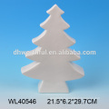 Excellent ceramic white christmas tree ornament with led light